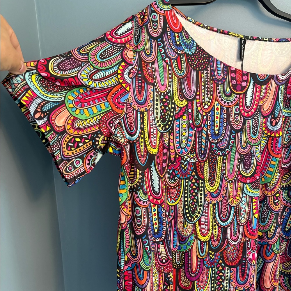 LOFT Colorful Patterned Women's Blouse - Picture 3 of 8